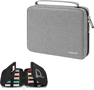 MOSISO Watch Band Case Compatible with Apple Watch Bands & Compatible with Samsung & Other Bands Style and Accessories, Portable Straps Band Case Organizer Holds 20 Bands,Gray