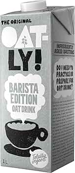 Oatly Barista Edition Oat Milk - Gluten Free, Dairy Free, Non GMO, Vegan, 32 oz (Pack of 6). View media content in full screen