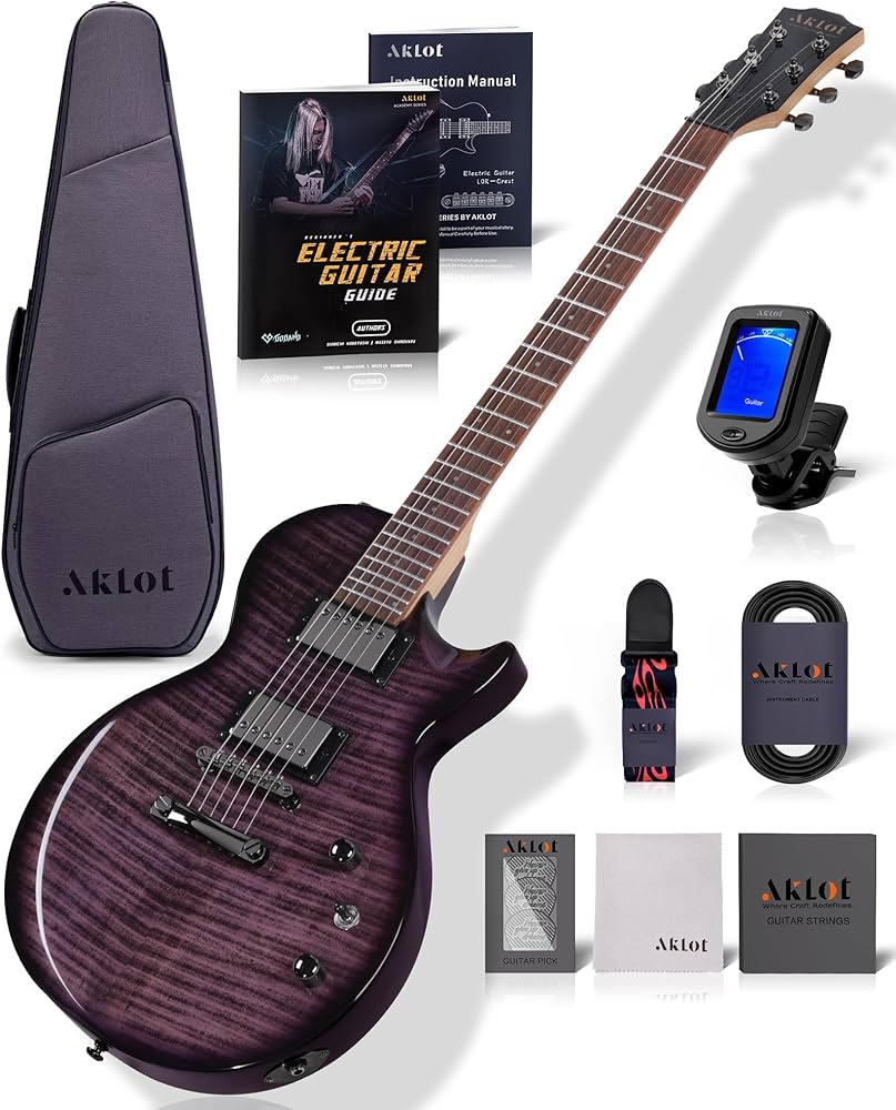 Amazon.com: AKLOT 24-Fret Electric Guitar Kit, 40 inch Single Cut