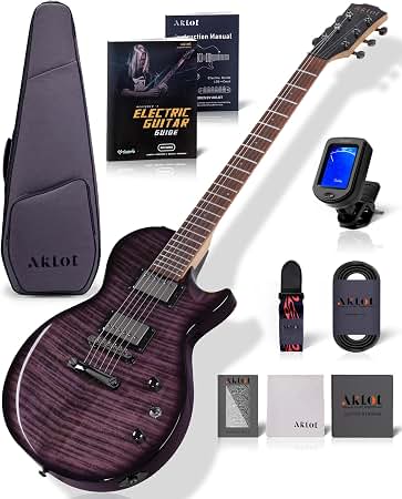 Amazon.com: Full Size Electric Guitar Blue Color Single tremolor