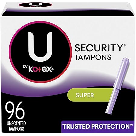 Amazon Com U By Kotex Security Tampons Super Absorbency Unscented 96 Count 6 Packs Of 16 Packaging May Vary Health Household