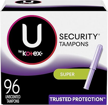 Amazon Com U By Kotex Security Tampons Super Absorbency Unscented 96 Count 6 Packs Of 16 Packaging May Vary Health Household