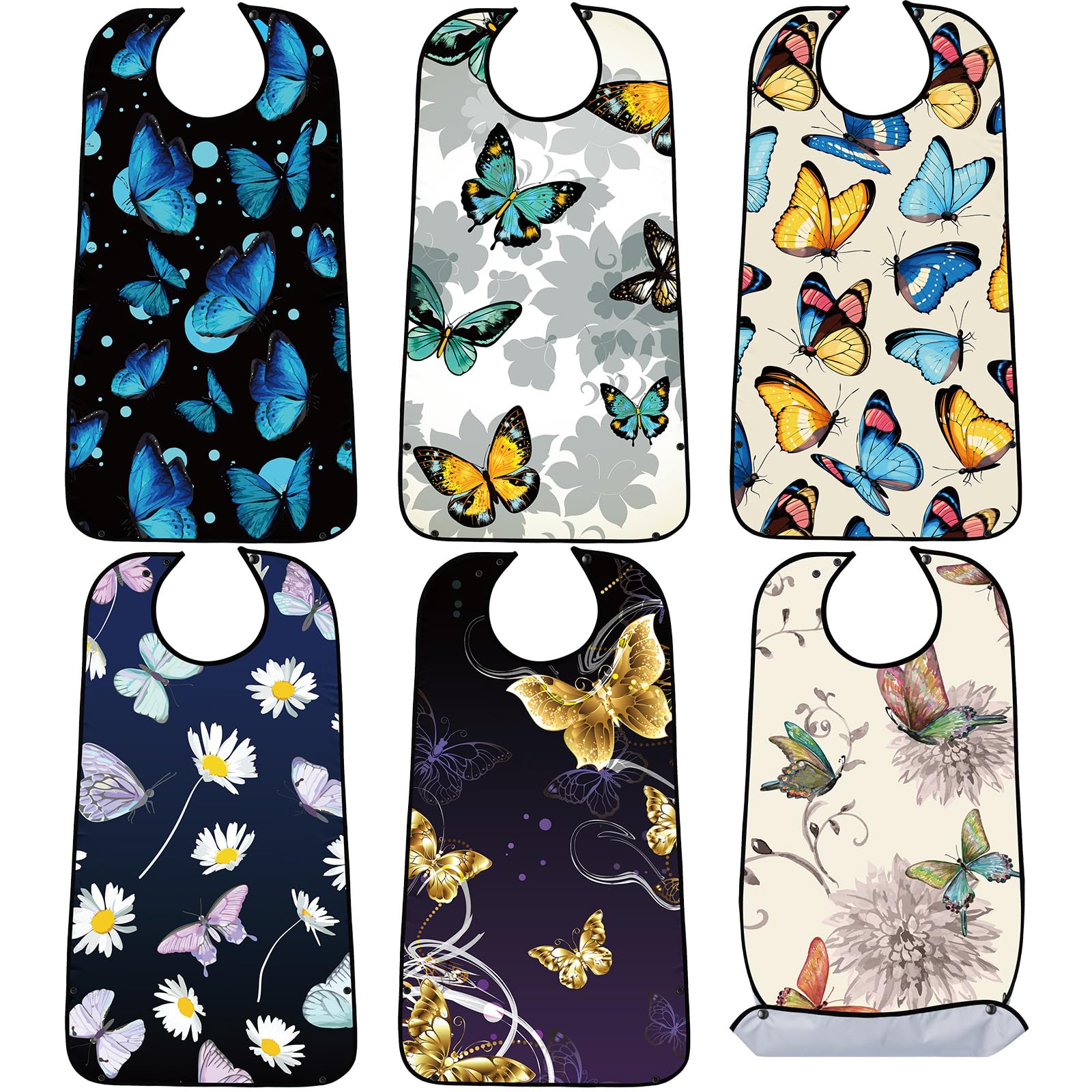 SATINIOR 6-Piece Adult Bibs