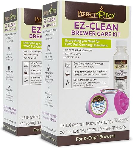 Miniatura 2 de PERFECT POD Descalcificador de cafetera de una sola porción (paquete de 2, 2 usos por paquete). Compatibilidad universal. Funciona con cafeteras