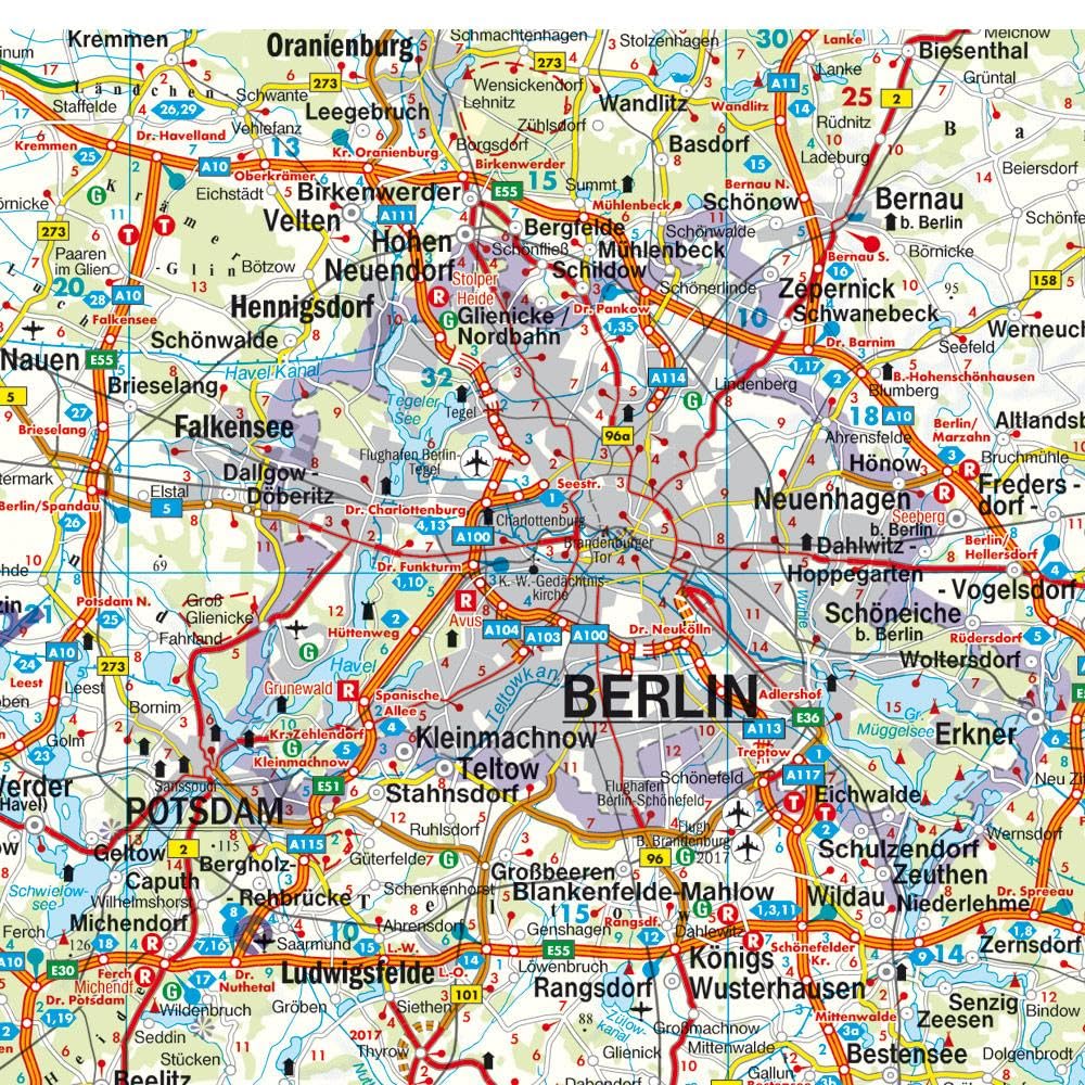 freytag & berndt Straßenkarte Deutschland Ost 1:500.000: Touristische Informationen, Citypläne, Ortsregister mit Postleitzahlen. Mit QR-Code
