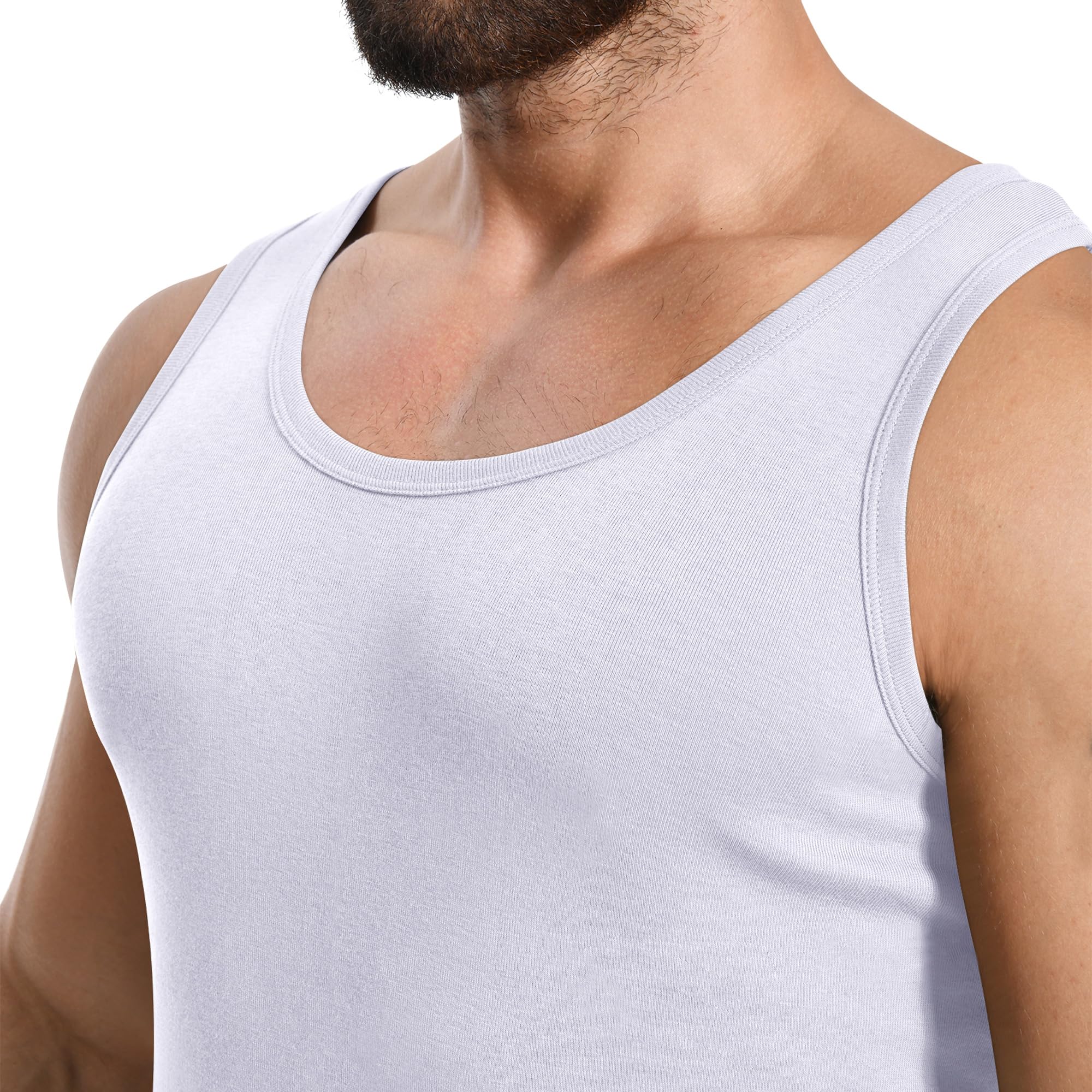 YOUCHAN Pack de 3 Camisetas Tirantes Hombre 100% Algodón S-5XL