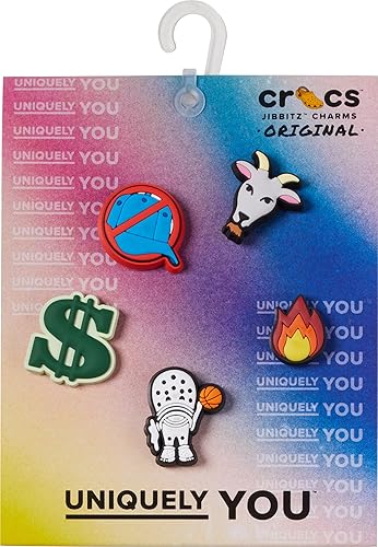 Vista 3 de Crocs Jibbitz - Paquete de 5 dijes deportivos para zapatos, Jibbitz, modo bestia, talla única
