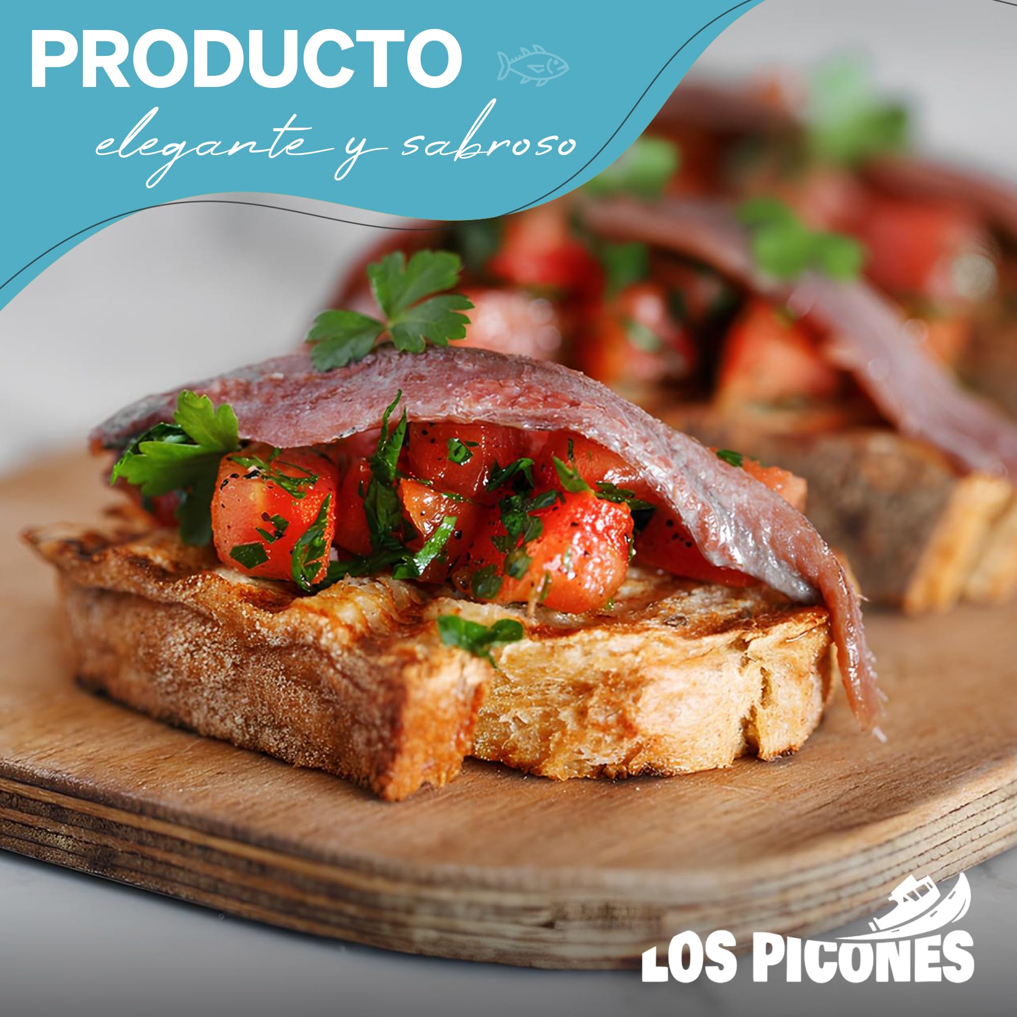Anchoas Revilla® Anchoas de Santoña en Mantequilla Ecológica I Pack 5 Octavillas (50gr./8-10 lomos) (250gr./40-50 lomos) Anchoas del Cantábrico Gourmet I Conservas y Salazones Gourmet.