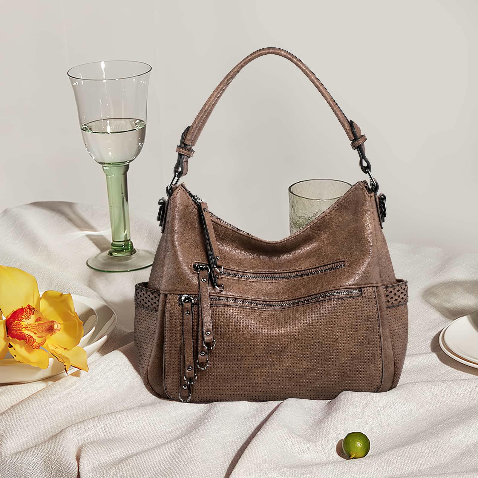 Damska torba na ramię w stylu retro ze skóry PU, na co dzień