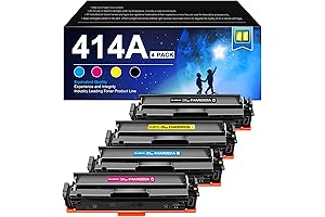 (with CHIP 414A Toner Cartridge 4 Pack 414X Replacement for HP 414A...