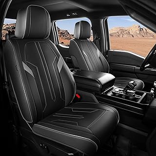 Seat Covers for Ford F150 2009-2025, F250 F350 F450 Crew Cab 2017-2025, Faux Leather