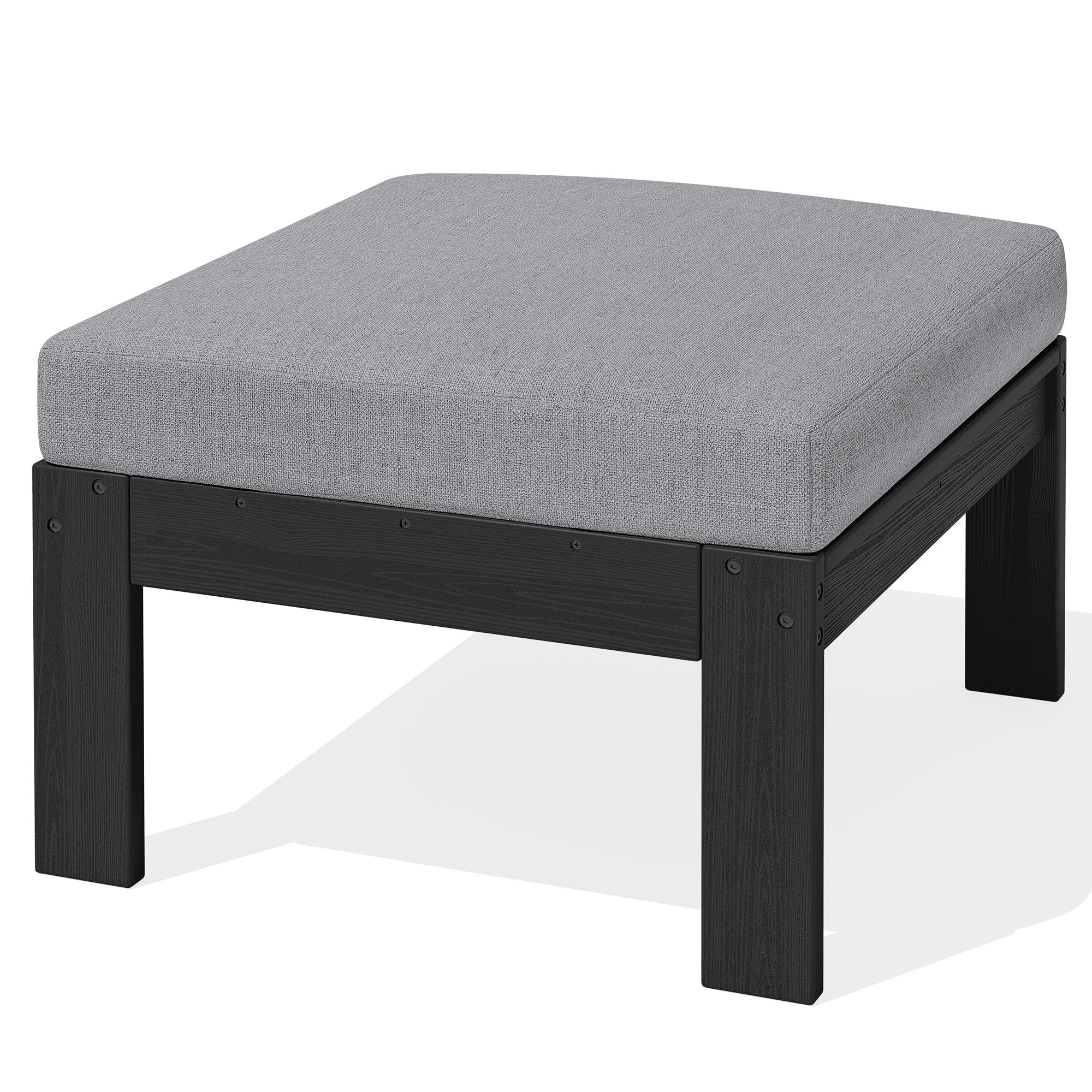 SERWALL HDPE Outdoor Ottoman with Cushions for Outdoo Sofa