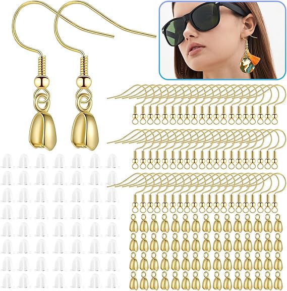 180Pcs Earring Making Kit, Earring Hooks, Hypoallergenic