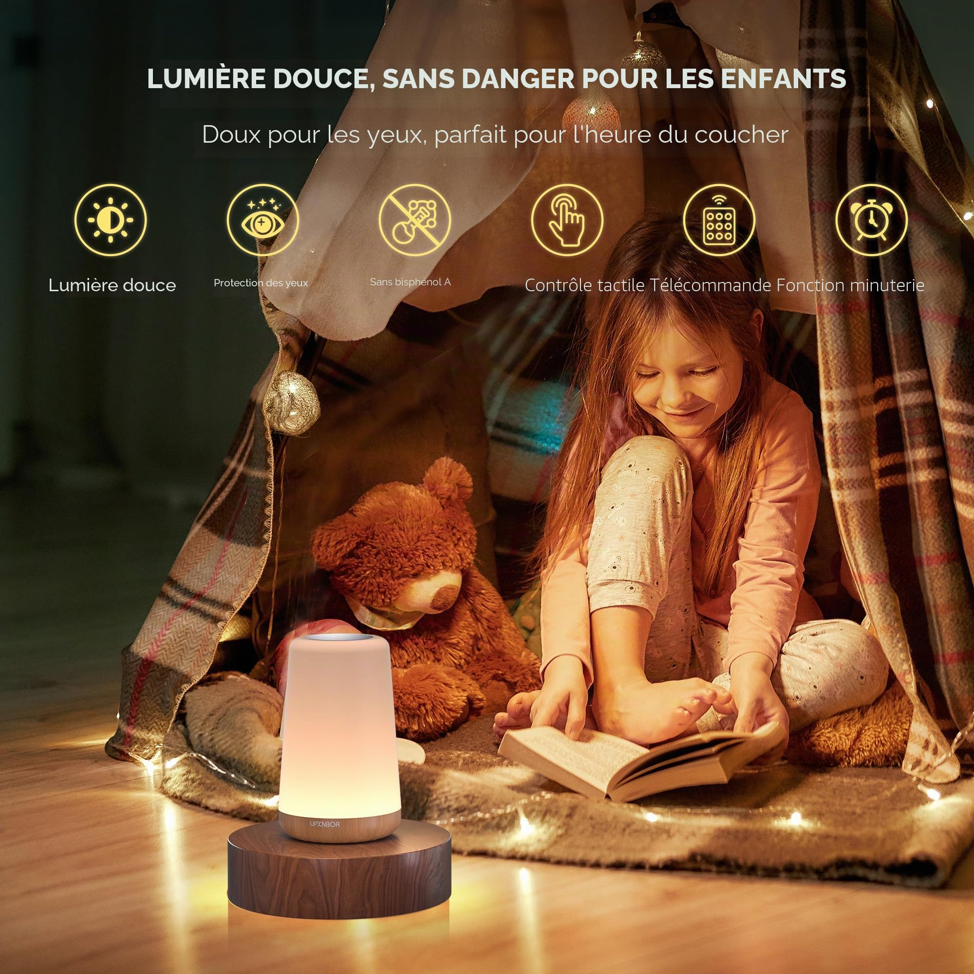 Lot de 2 lampes de chevet LED avec télécommande, intensité variable, 13 couleurs RVB et 4 modes, lampe de table sans fil avec minuterie et crochet, rechargeable par USB, veilleuse portable