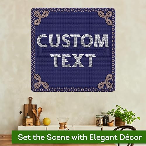 Miniatura 597 de My Sign Center - Letrero personalizado, 11 colores de fuente, 13 estilos de fuente, 4 opciones de agujero, 22 tamaños, 8 x 32 pulgadas, sin óxido,