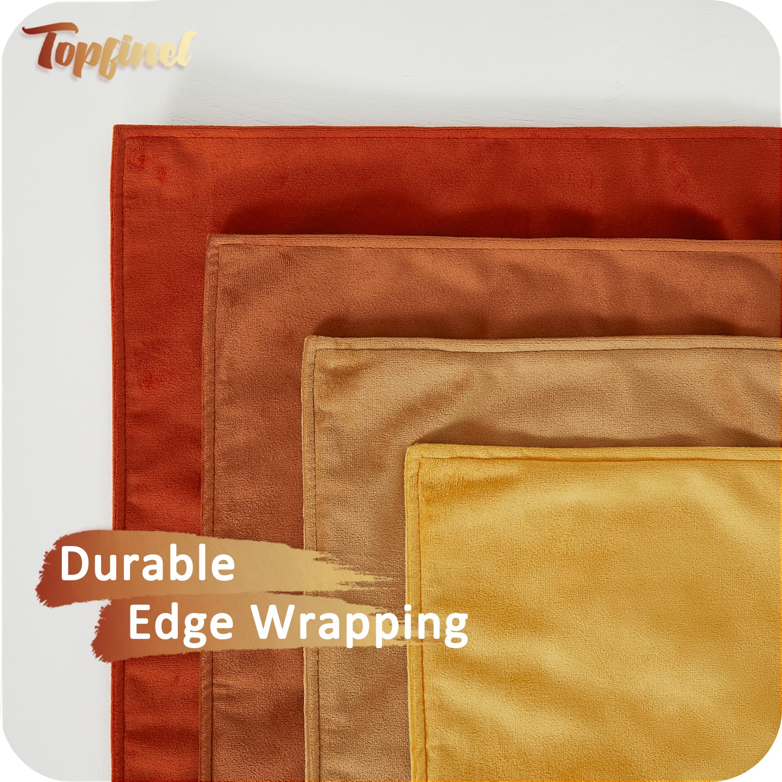 Topfinel Federe Cuscini in Velluto per Divano Gialli 40x40 Set 4 Pezzi Copricuscini Quadrati Elegante Decorativa per Salotto Moderno Cuscino Cerniera Invisibile per Camera da Letto