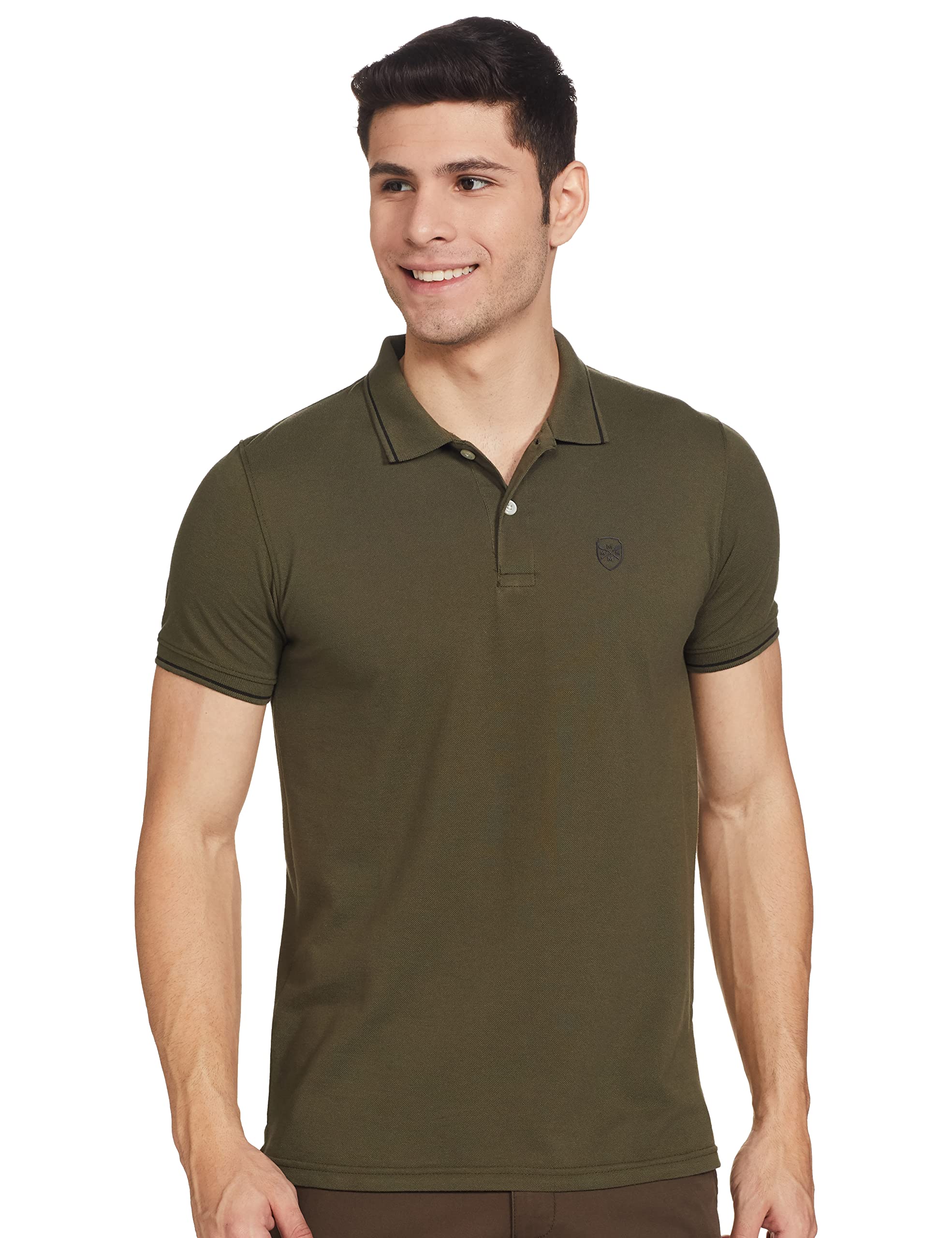 MaxMen Polycotton Solid Slim Fit Tshirt