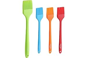 4 Piece, BPA-Free Silicone Basting Brush Set