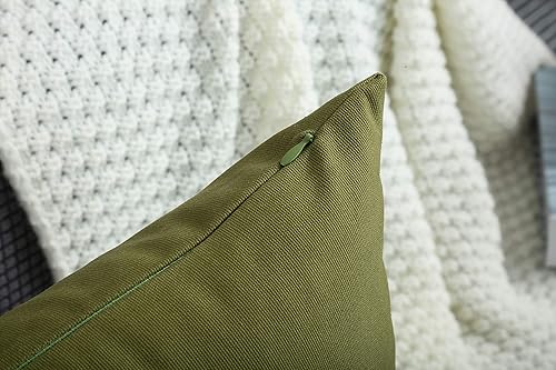 Miniatura 4 de TangDepot - Funda de almohada hecha a mano 100% lona de algodón, Olive Green