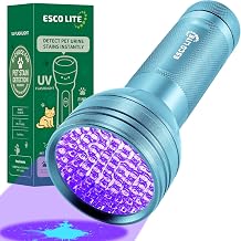 Pet Urine Detector UV Flashlight 395nm Black Light for Dog and Cat Urine, Find Dry Stains on Carpet, Floor and Fabric, Portable Handheld UV Light Lake Blue