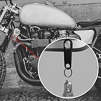 Vista 3 de Yuchew Llavero de motocicleta St Christopher Guardian Luck Bell Biker Car Llavero Accesorios con Colgador de Campana de Motocicleta