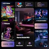Hisense 65E7Q Pro TV QLED 4K 65" (164 cm) - Série E7 Pro 2024-144Hz (HSR 240Hz), Dolby Vision IQ & Atmos, Mode Jeu Pro 144Hz, AMD FreeSync Premium, Smart TV VIDAA U9, Alexa & AirPlay 2 - 3
