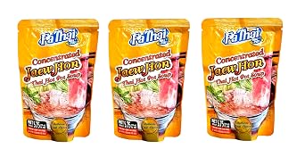 AquaNation Listing For Fa Thai Concentrated Jaew Hon Thai Hot Pot Soup Base Authentic Thai Flavor, Product of Thailand, Perfect for Hotpot, Sukiyaki, Rice Noodles, and BBQ - 5.75oz 170ml Pack of 3, Jaew Hon Thai Hot Pot Soup