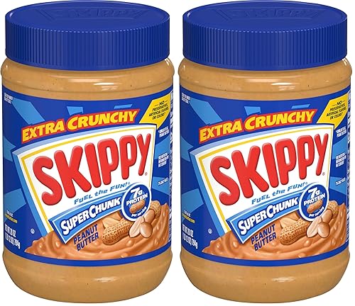 SKIPPY Super Chunk Peanut Butter,28 oz,(Pack of 2)