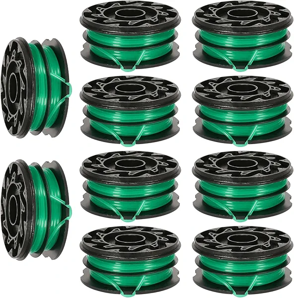 dcvbny 30FT 0.080" DF-080 Replacement Dual Line Spool for Black and Decker GH1100 GH1000 GH2000 Electric String Grass Trimmer Lawn Edger (10 Pack)