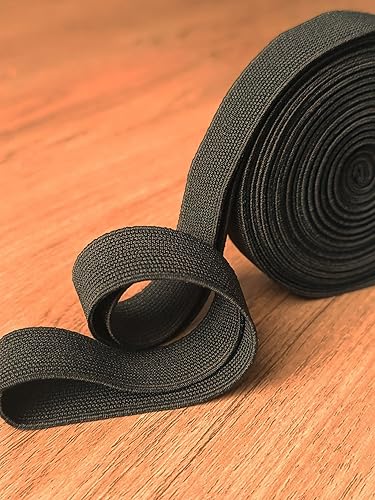 Miniatura 2 de Kawaii Easy Crafting Banda elástica negra de 34 pulgadas - 5 yardas, correas de costura de carrete elástico de punto de alta elasticidad para