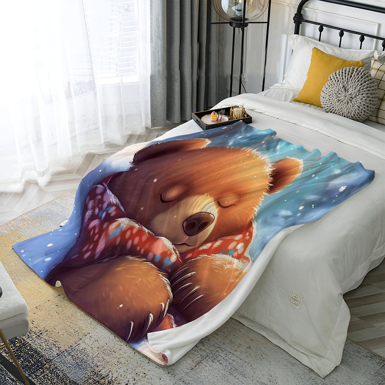 Couverture douillette pour enfant un câlin de douceur ours mignon