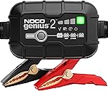 NOCO GENIUS2: 2A 6V/12V Smart Battery Charger – Automatic Maintainer, Trickle Charger & Desulfator with Overcharge Protection & Temperature Compensation – for Lead-Acid & Lithium Batteries
