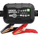 NOCO GENIUS2 2A 6/12V Smart Battery Charger, Trickle Charger & Maintainer | Overcharge Protection, Desulfator, Temperature Compensation, Force Mode, For Lead-Acid (Wet, Gel, AGM) & Lithium (LiFePO4)