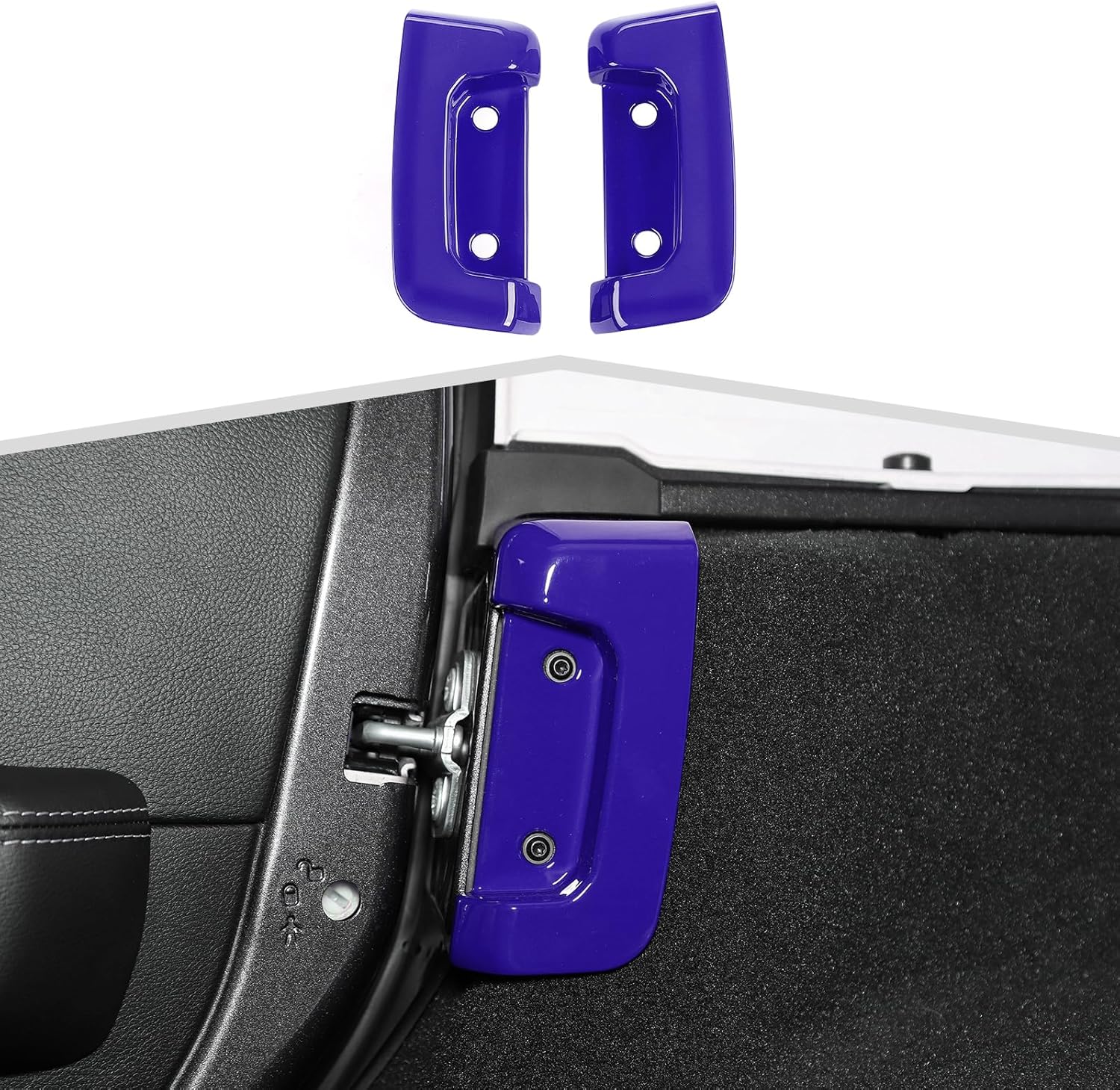 Purple Inner Door Screw Protector fit for Jeep Wrangler JL JLU 2018+ Rear Seat Inner Door Lock Covers Protection