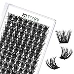 KEYYOU Lash Clusters 96pcs Individual Lashes Y02 D Curl 14mm Eyelash Clusters Volume Wispy Lash Extension Soft&Comfortable Easy DIY Lash Extension at Home(Y02,D-14mm)