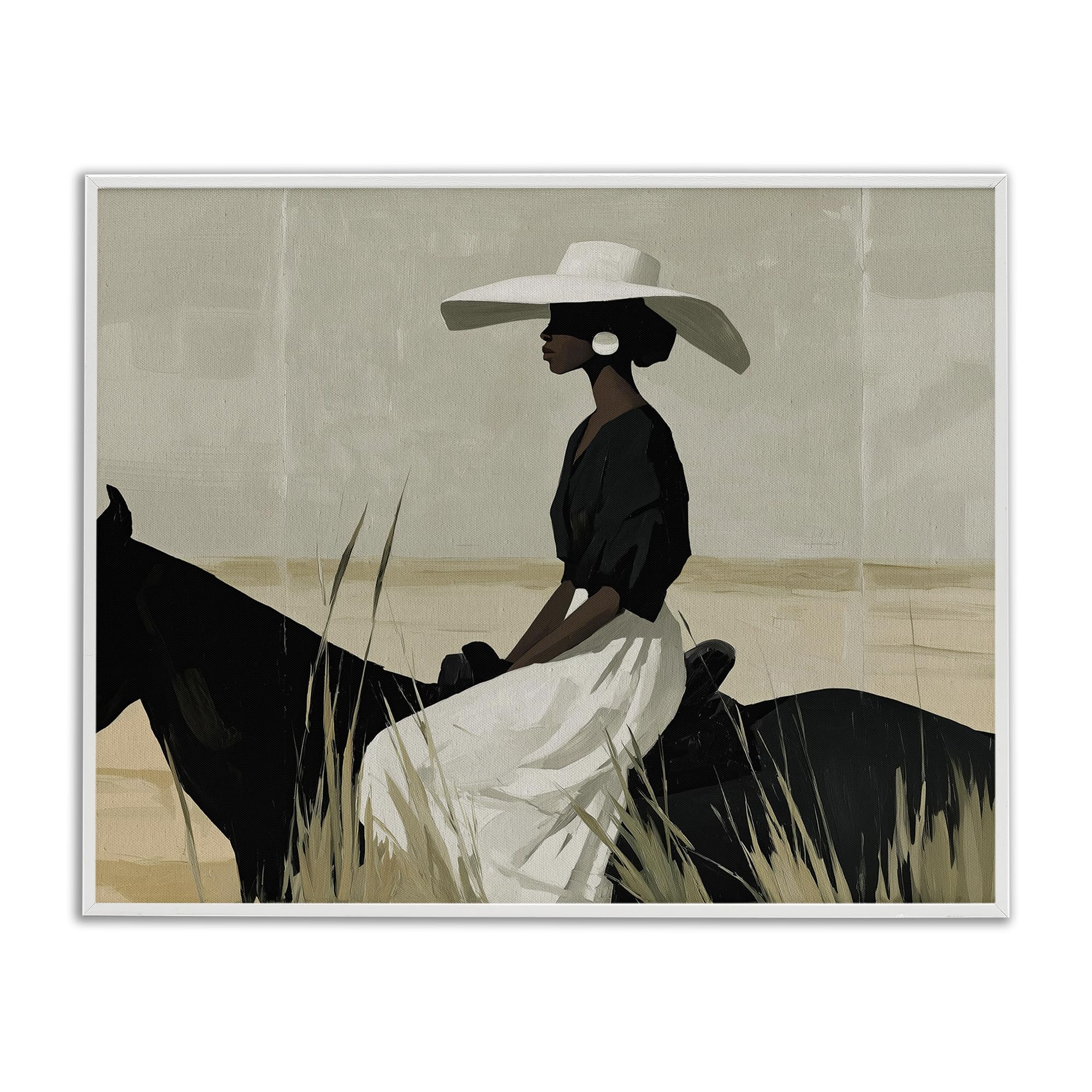'Equestrian Elegance Silhouette'| Framed Giclee Art