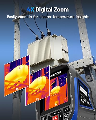 Miniatura 15 de TOPDON TC005 256 x 192 IR Cámara de imágenes térmicas de doble cámara de alta resolución con batería de 12 horas de duración y cámara de luz visual