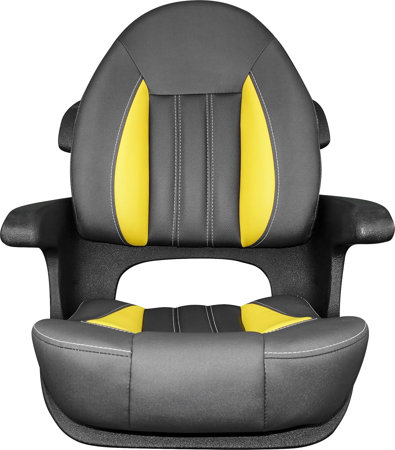 Tempress Limited Edition ProBax Captains Helm Boat Seat (Charcoal/Yellow/Carbon)