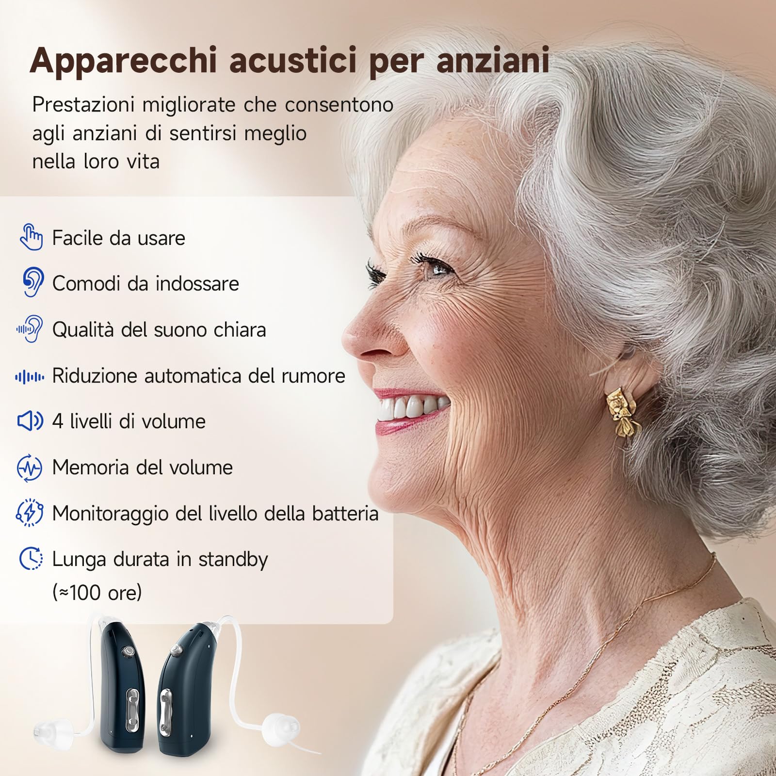 Britzgo Dispositivo ricaricabile Nuova tecnologia di riduzione del rumore Custodia di ricarica inclusa (un)