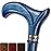 Asterom Walking Cane - Fancy Wooden Canes for Men & Women - Handmade, Stylish, Fashionable - Cool Walking Sticks for Seniors (Indigo, 36 Inches)