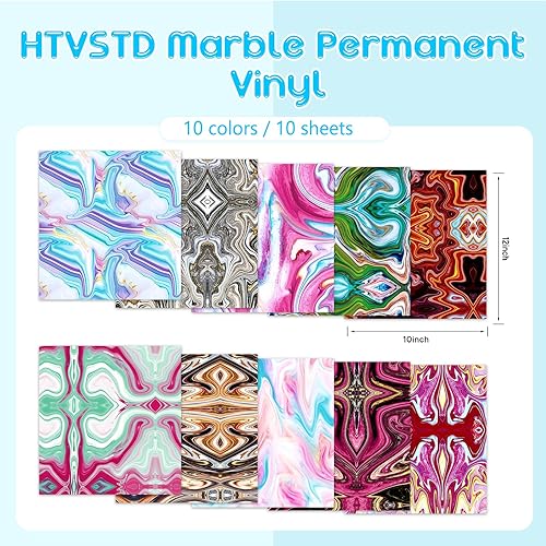 Miniatura 9 de HTVSTD Colorful Splash - Vinilo permanente  16 hojas de 12 x 10 pulgadas de vinilo adhesivo permanente para tazas y decoraciones, vinilo