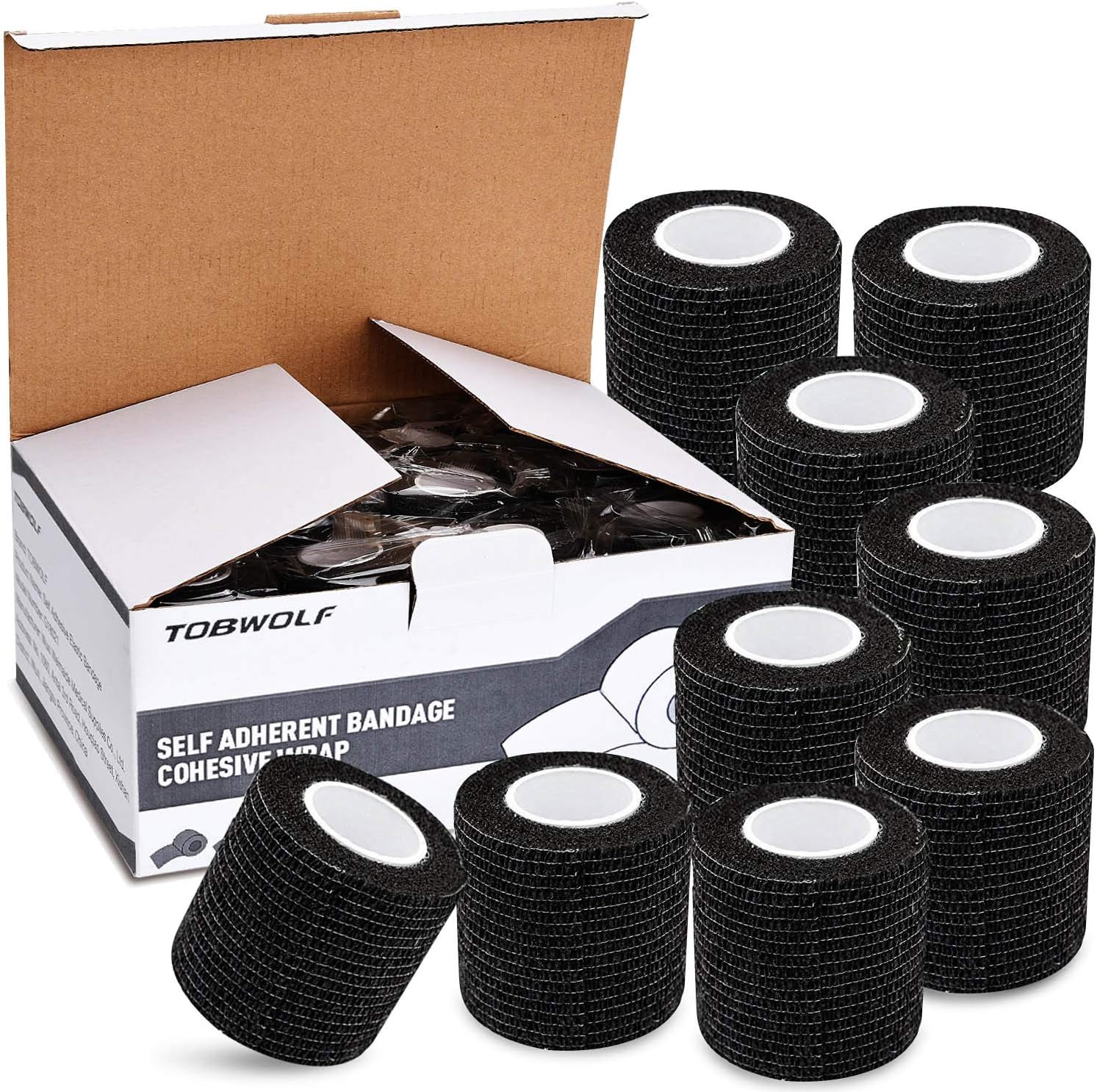 First Aid Self Adherent Bandage, 7.5cmx4.5m Cohesive Bandage Tape Wrap, Breathable & Elastic