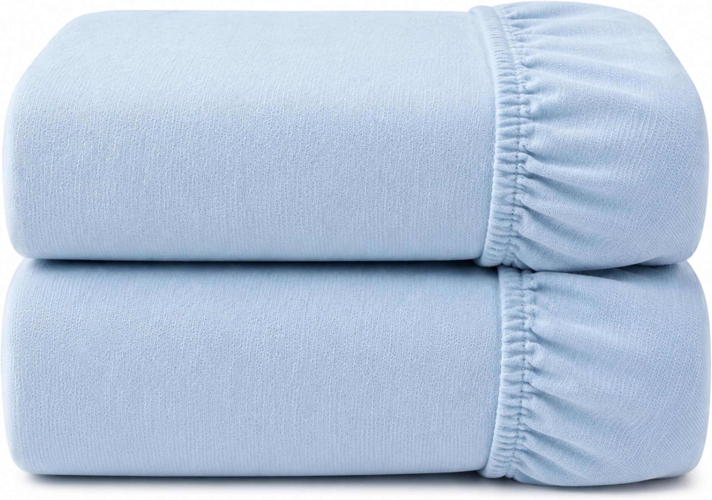 Dudu N Girlie Fitted Sheets for Chicco Next to Me Crib 51x85 cm | Hypoallergenic, Breathable Toddler Bed Sheets | Easy Care Junior Bed Sheets (Pack of 2, Blue).