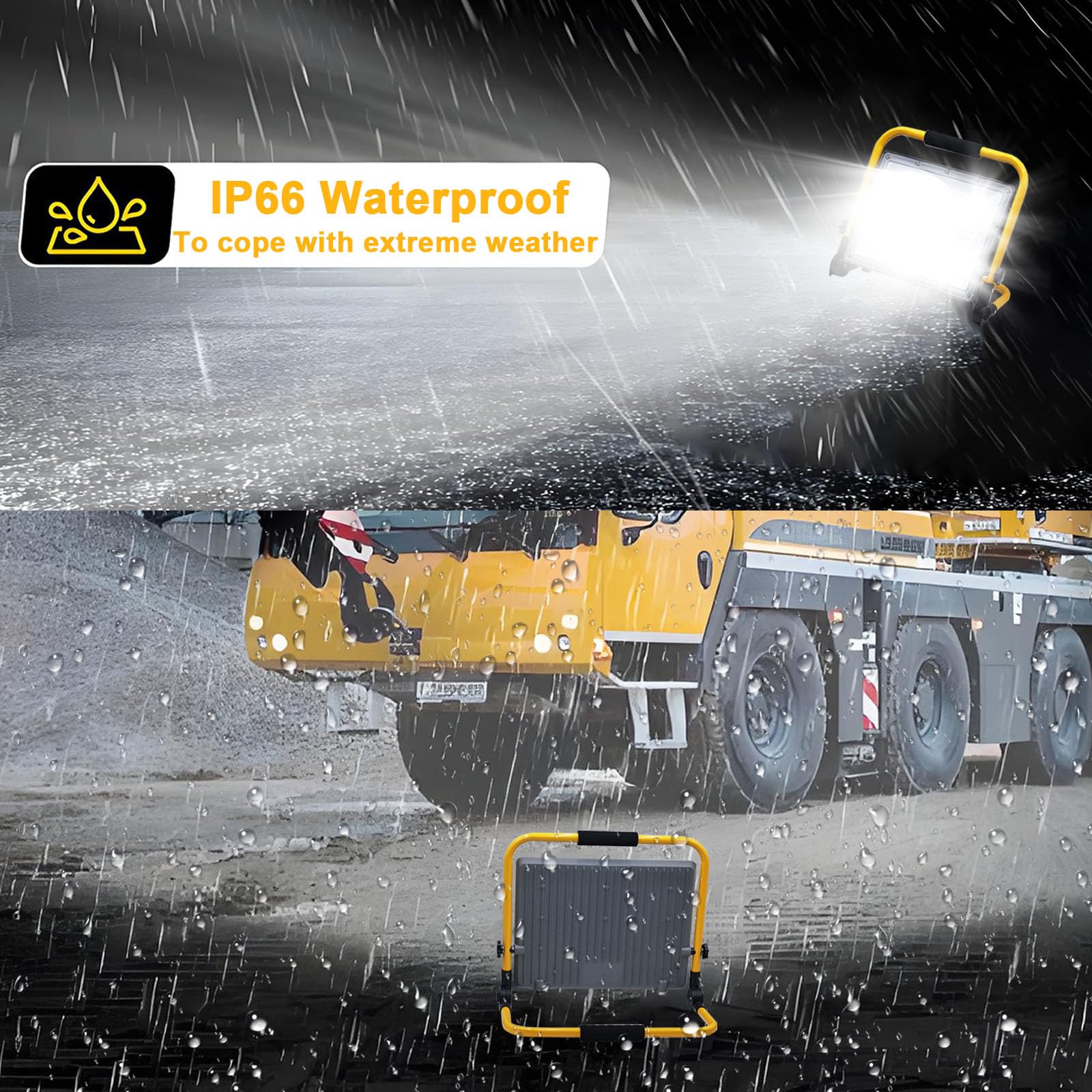 50W LED Bouwlamp Zwart - 5000 Lumen - 6000K - Waterdicht IP66 - 2 jaar 50W LED Bouwlamp Zwart - 5000 Lumen - 6000K - Waterdicht IP66 - 2 jaar