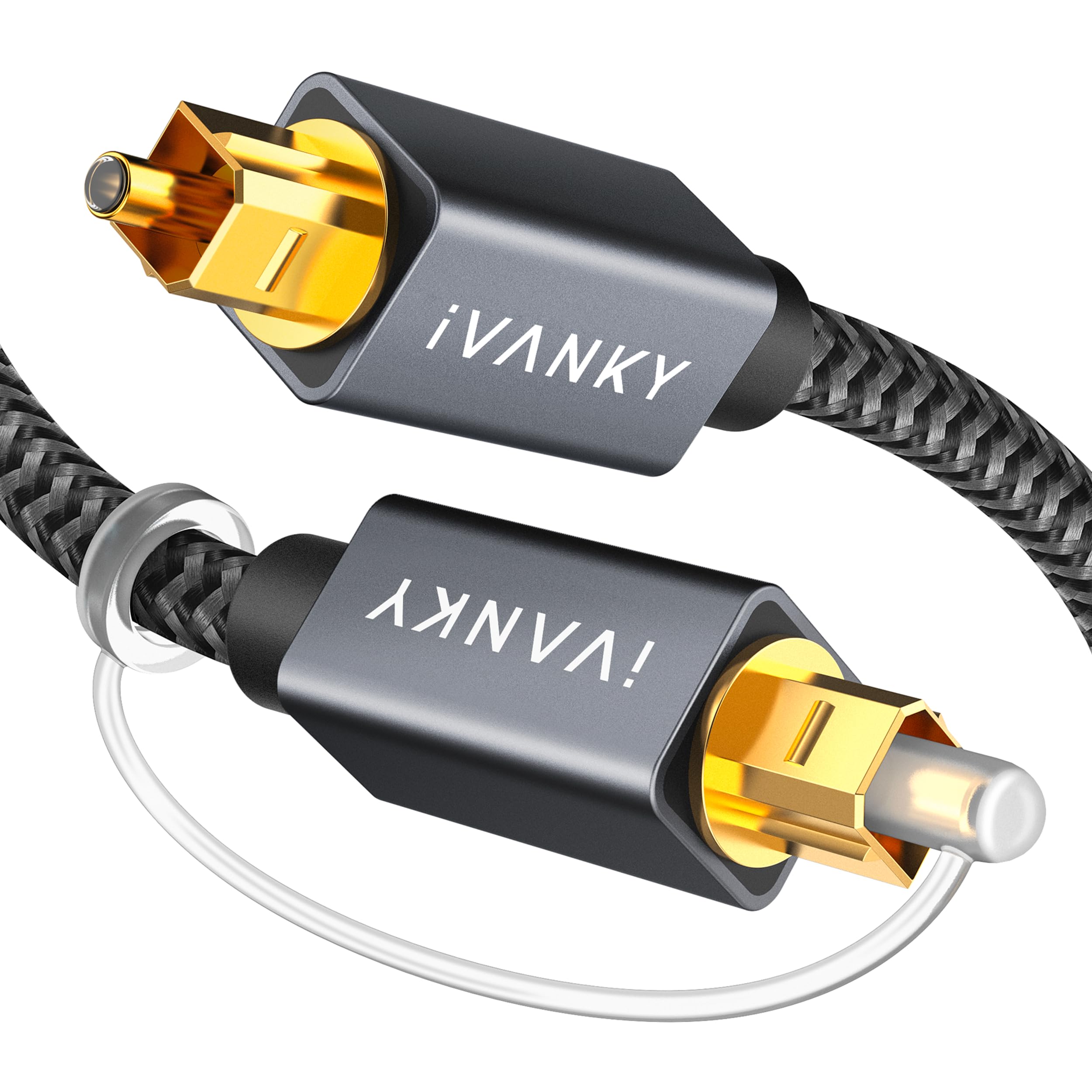 Photo 1 of IVANKY Optical Audio Cable 10ft, Toslink Fiber Optic S/PDIF Digital Audio