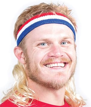 Mullet On The Go - The Bobcat Mullet Headband Wig, One Size, Blonde