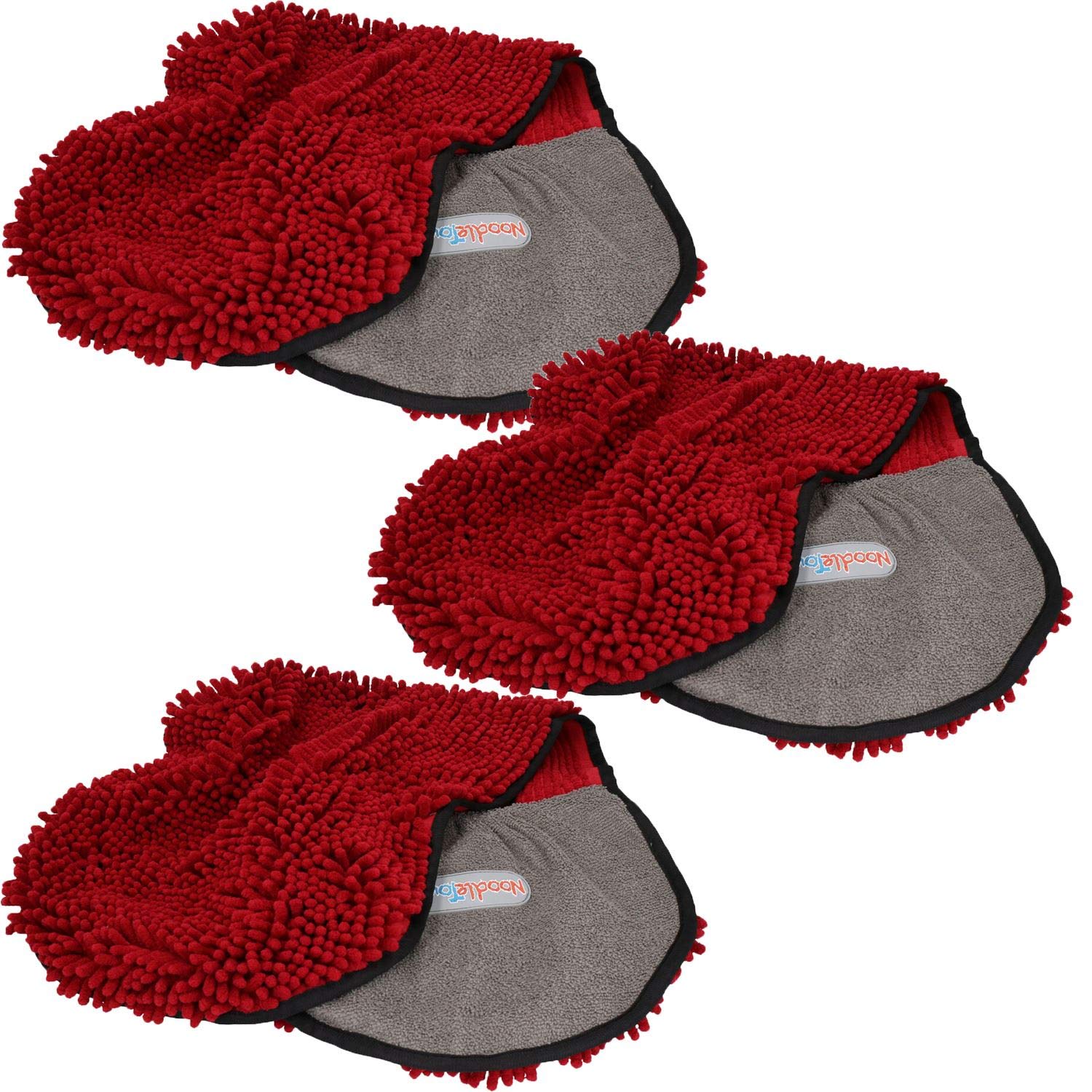 AB Tools Scruffs Lot de 3 serviettes en microfibre bordeaux super absorbantes pour chien, chat et animal domestique Séchage rapide