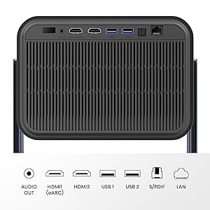 Hisense Laser Mini Projector C2, 65-300", Gimbal Design, 4K, Triple Color Laser, 110% BT.2020, 2000 ANSI Lumens, 1700:1 Native Contrast, Dolby Vision, HSR240, Sound by JBL