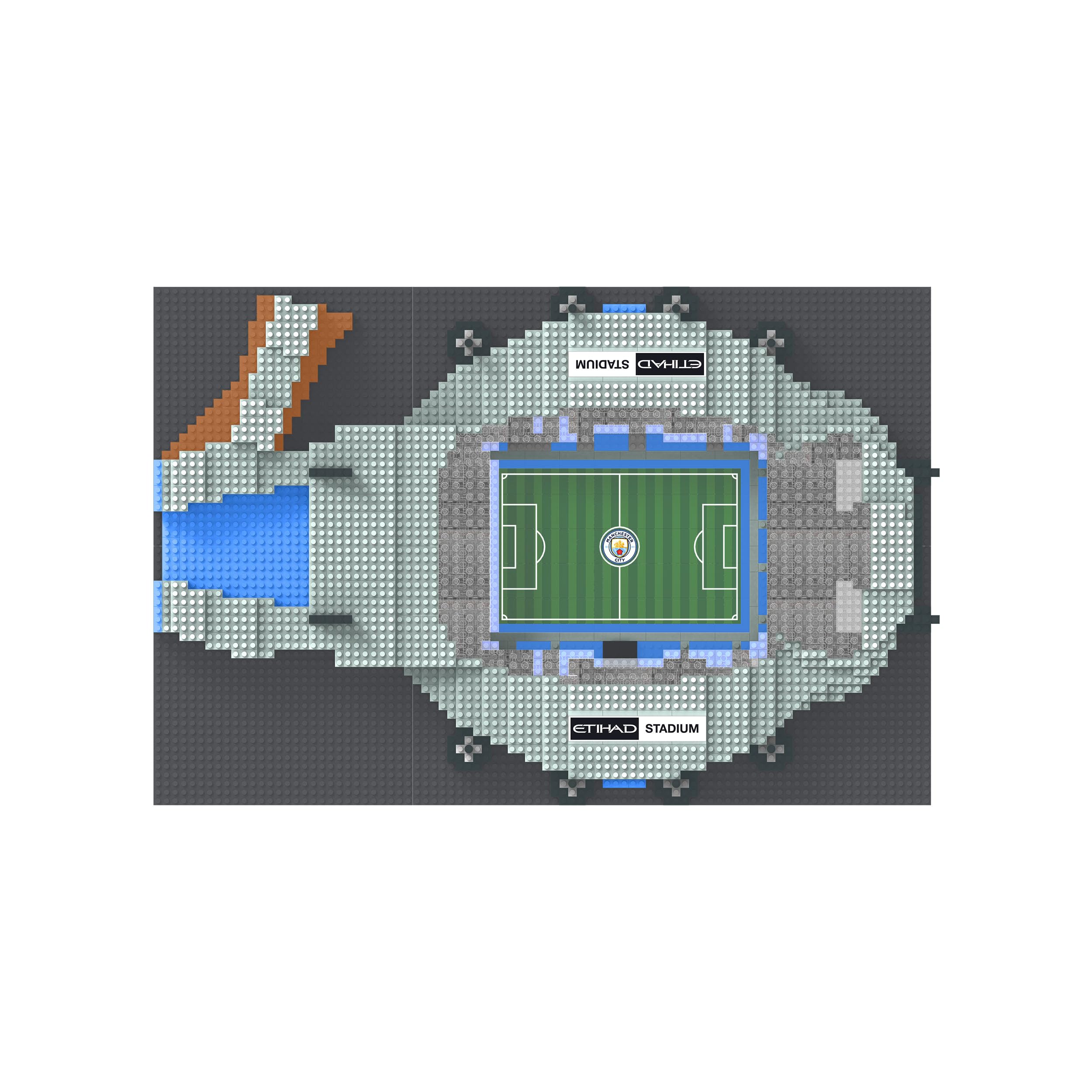 FOCO Produit sous Licence Officielle Manchester City FC Etihad BRXLZ Stade 3D Briques Jouet de Construction Modèle