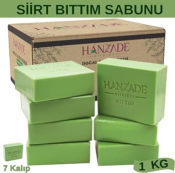 Hanzade Bitkisel Doğal El Yapımı Yeşil Siirt Bıttım Sabunu 1 Kg